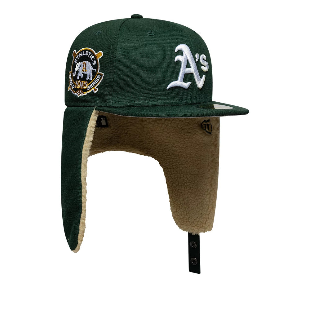 Athletics MLB World Series Dark Green Dogear 59FIFTY Fitted Cap-Benirox