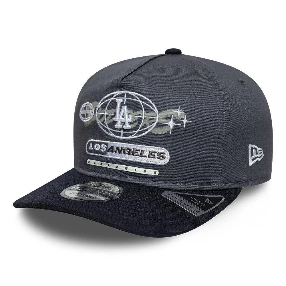 LA Dodgers MLB Graphic Grey & Black 19TWENTY Adjustable Cap-Benirox