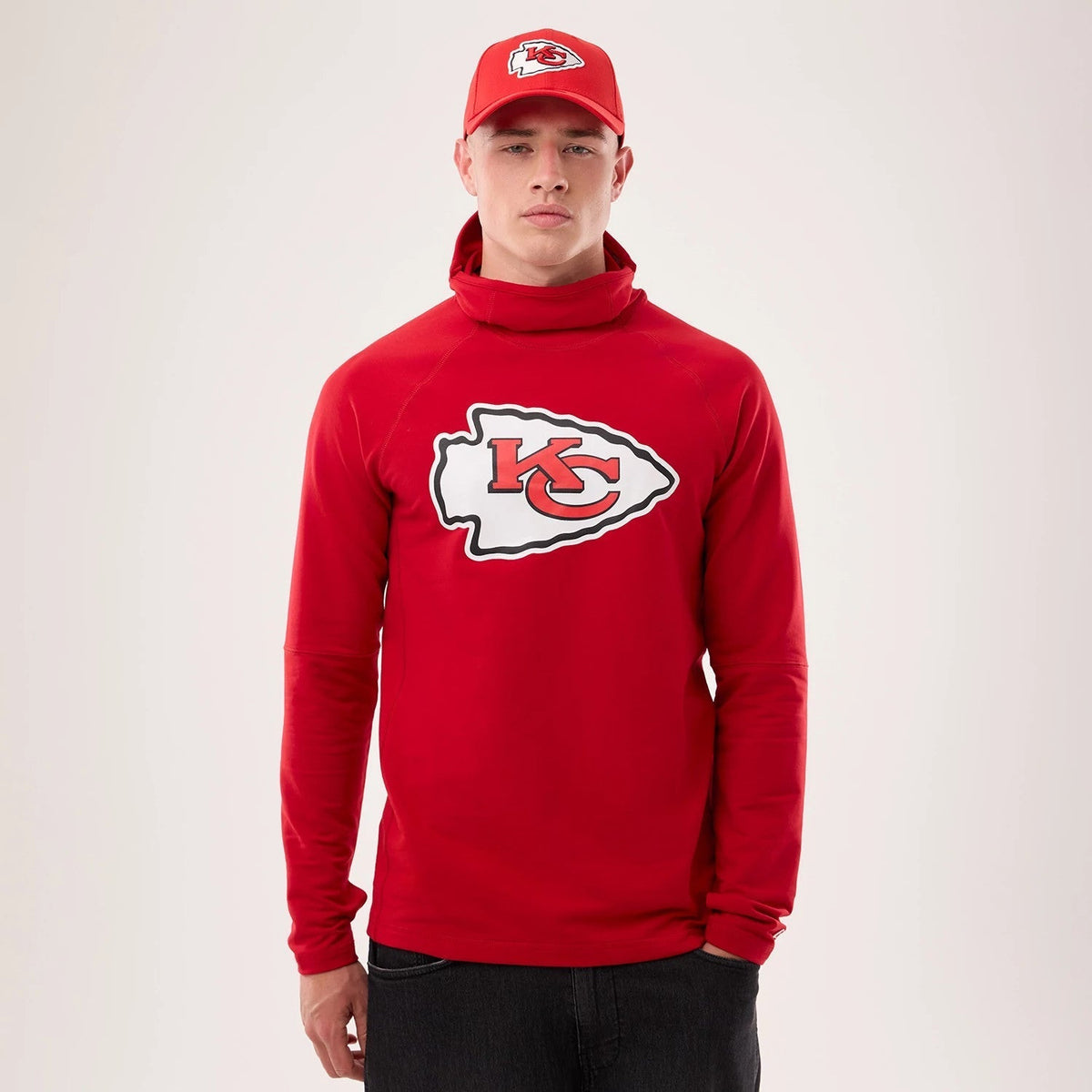 Kansas City Chiefs NFL Sideline 2026 Red Balaclava Hoodie-Benirox