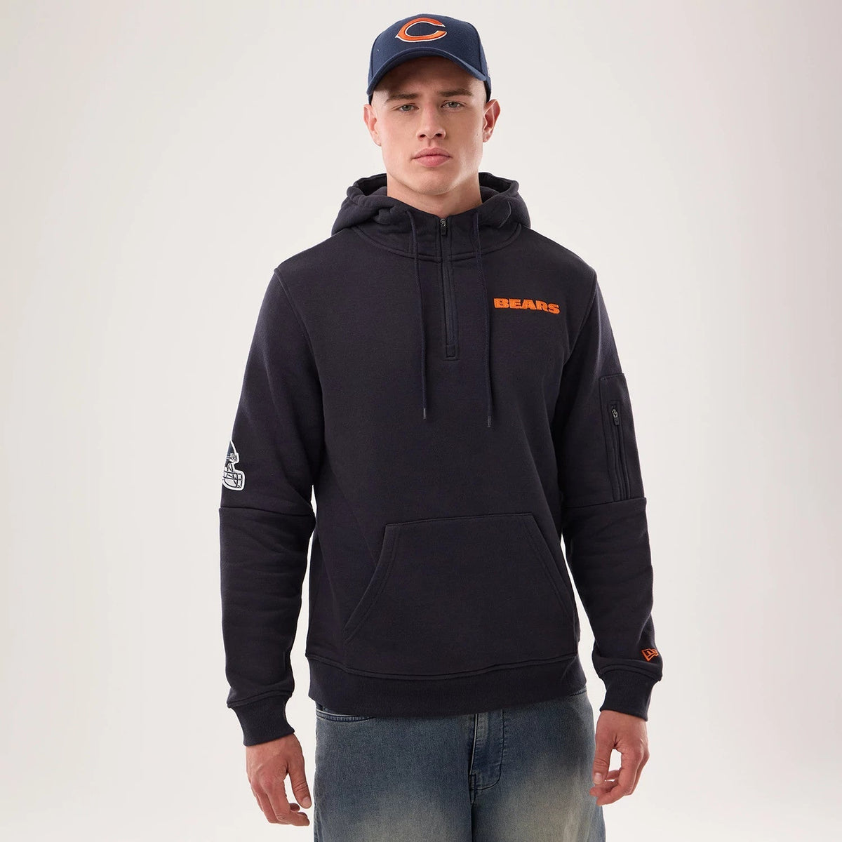 Chicago Bears NFL Sideline 2026 Navy Pullover Hoodie-Benirox