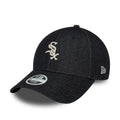 Chicago White Sox Womens MLB Denim Black 9FORTY Bowback Adjustable Cap-Benirox