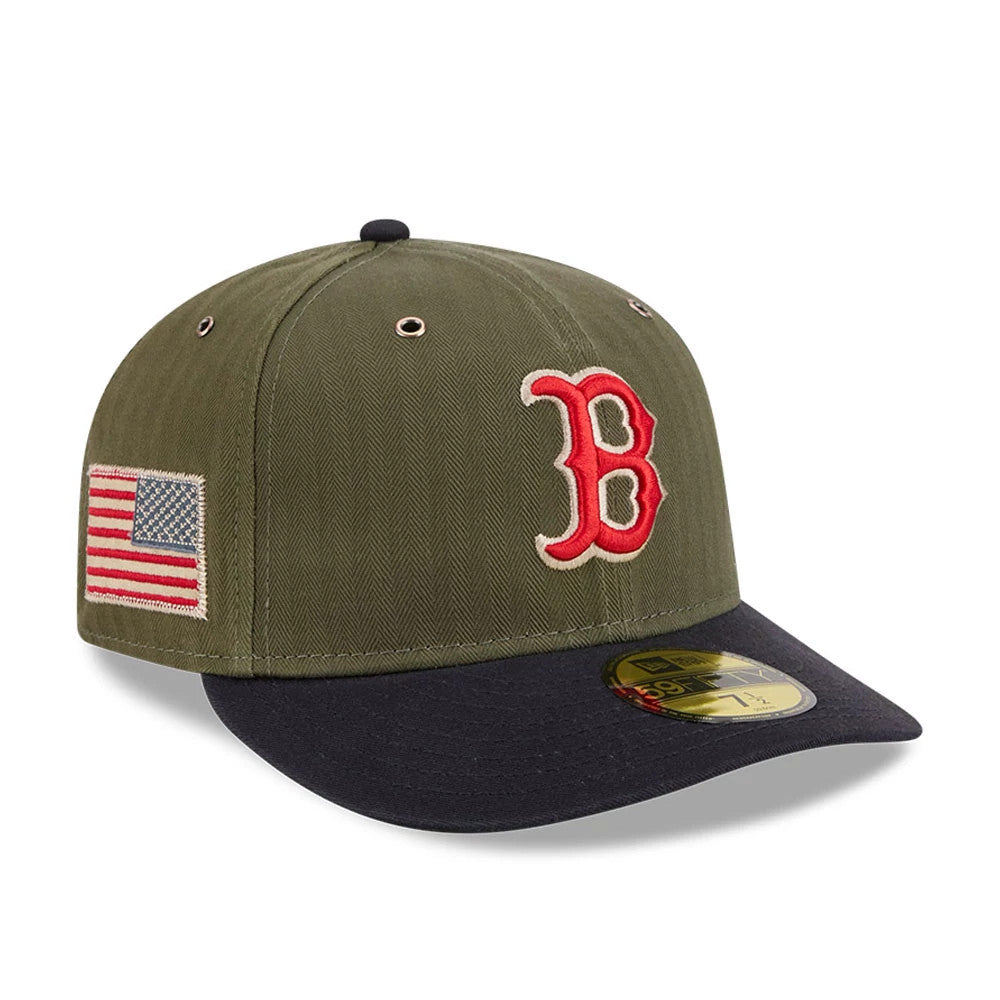 Boston Red Sox MLB American Herringbone Green 59FIFTY Fitted Cap-Benirox