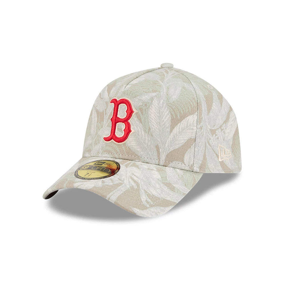 Boston Red Sox MLB Leafy Palm Light Beige 59FORTY A-Frame Fitted Cap-Benirox