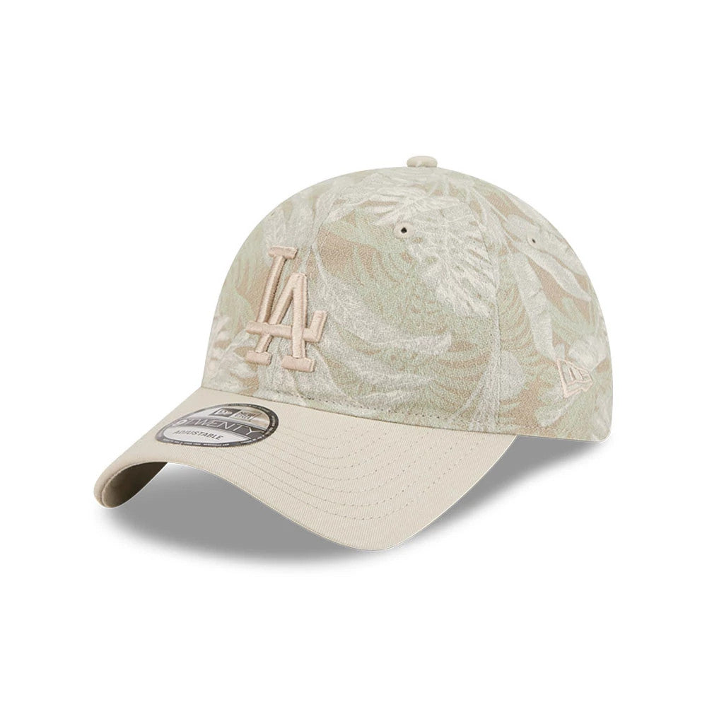 LA Dodgers MLB Leafy Palm Light Beige 9TWENTY Adjustable Cap-Benirox