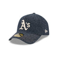 Athletics MLB Herringbone Denim Navy 59FORTY A-Frame Fitted Cap-Benirox