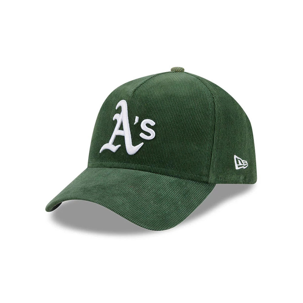 Athletics MLB Snow Wash Cord Dark Green 59FORTY A-Frame Fitted Cap-Benirox