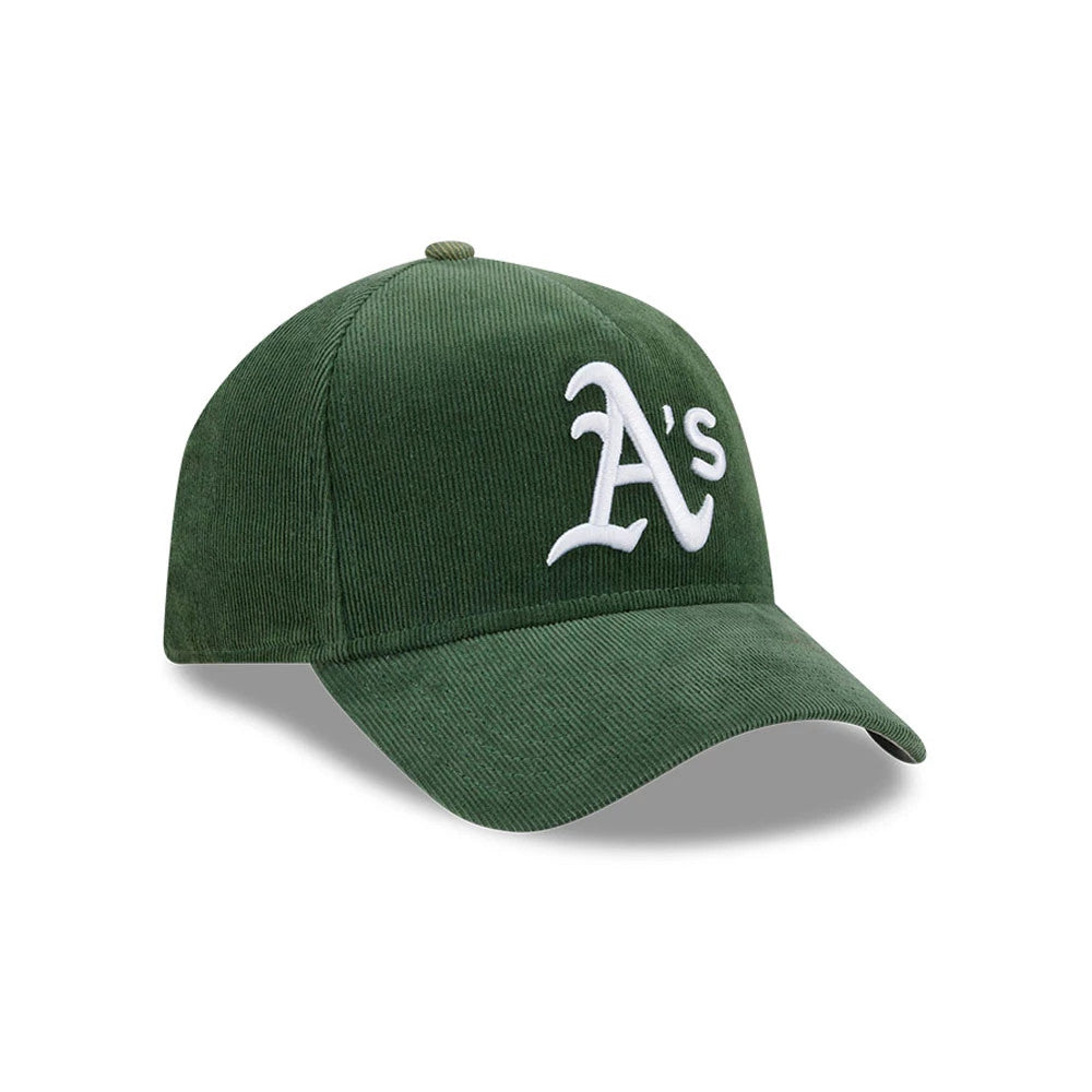 Athletics MLB Snow Wash Cord Dark Green 59FORTY A-Frame Fitted Cap-Benirox