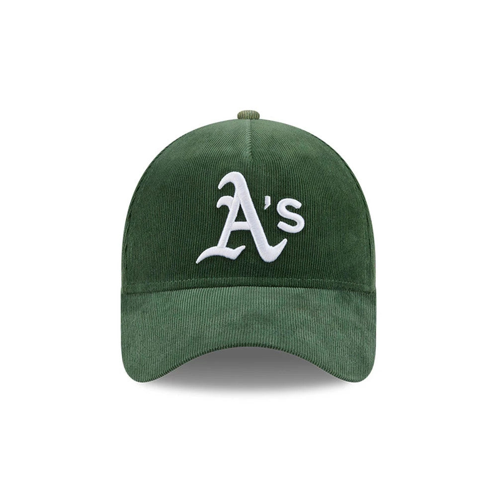 Athletics MLB Snow Wash Cord Dark Green 59FORTY A-Frame Fitted Cap-Benirox