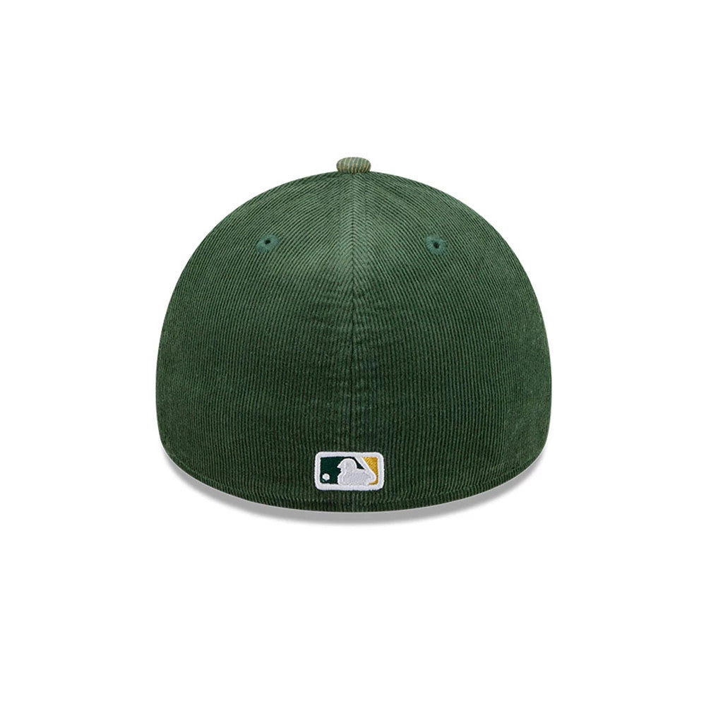 Athletics MLB Snow Wash Cord Dark Green 59FORTY A-Frame Fitted Cap-Benirox