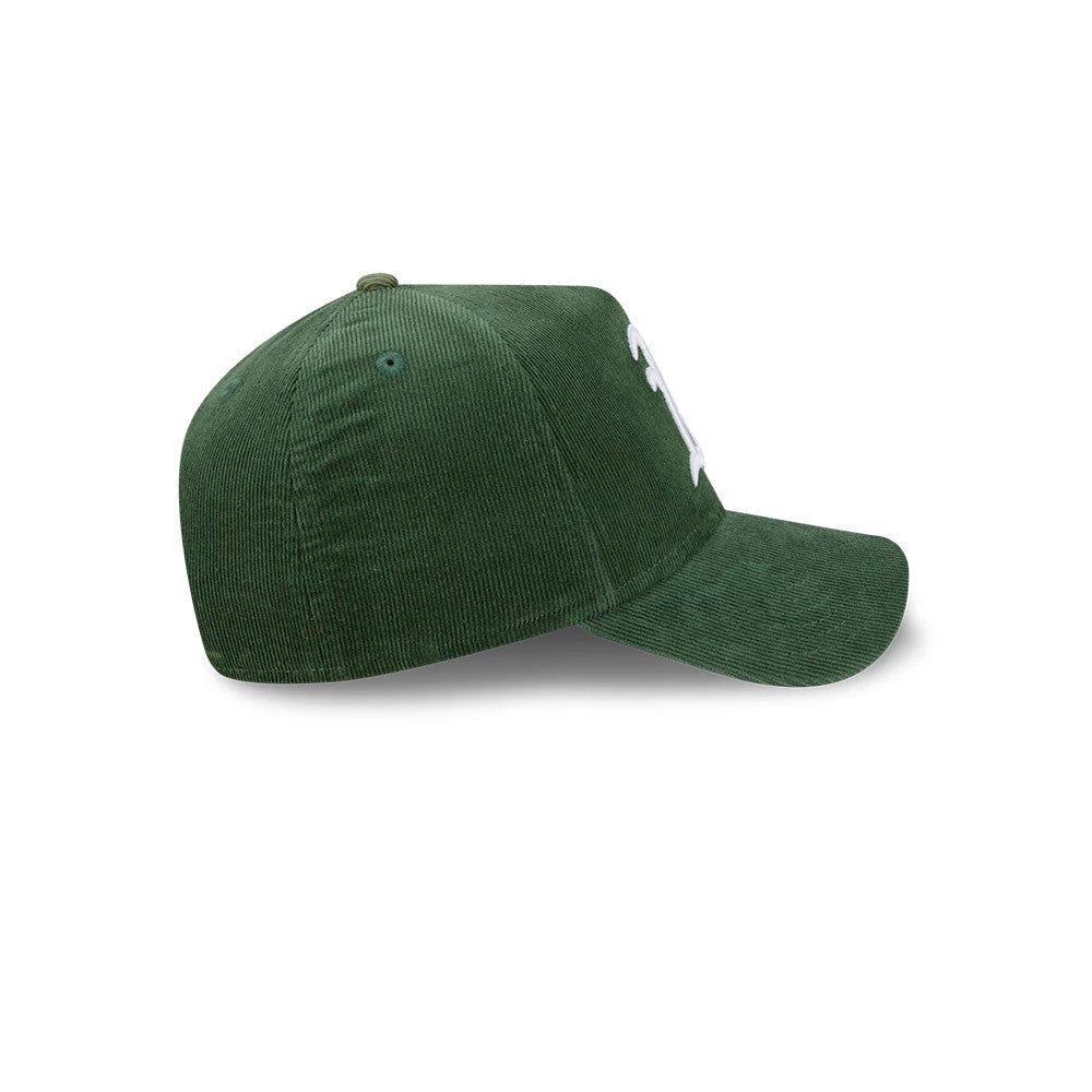 Athletics MLB Snow Wash Cord Dark Green 59FORTY A-Frame Fitted Cap-Benirox