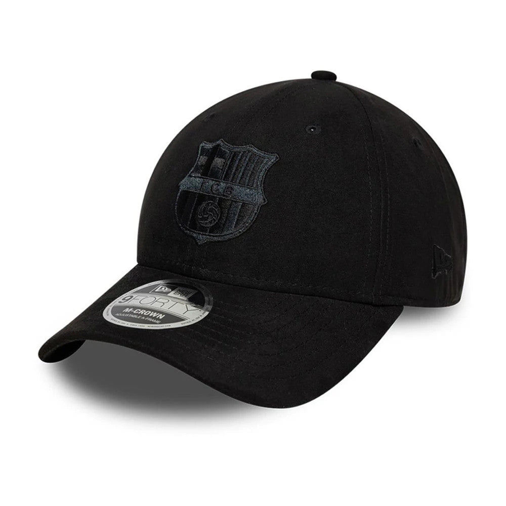 FC Barcelona Faux Suede Black 9FORTY M-Crown Adjustable Cap-Benirox
