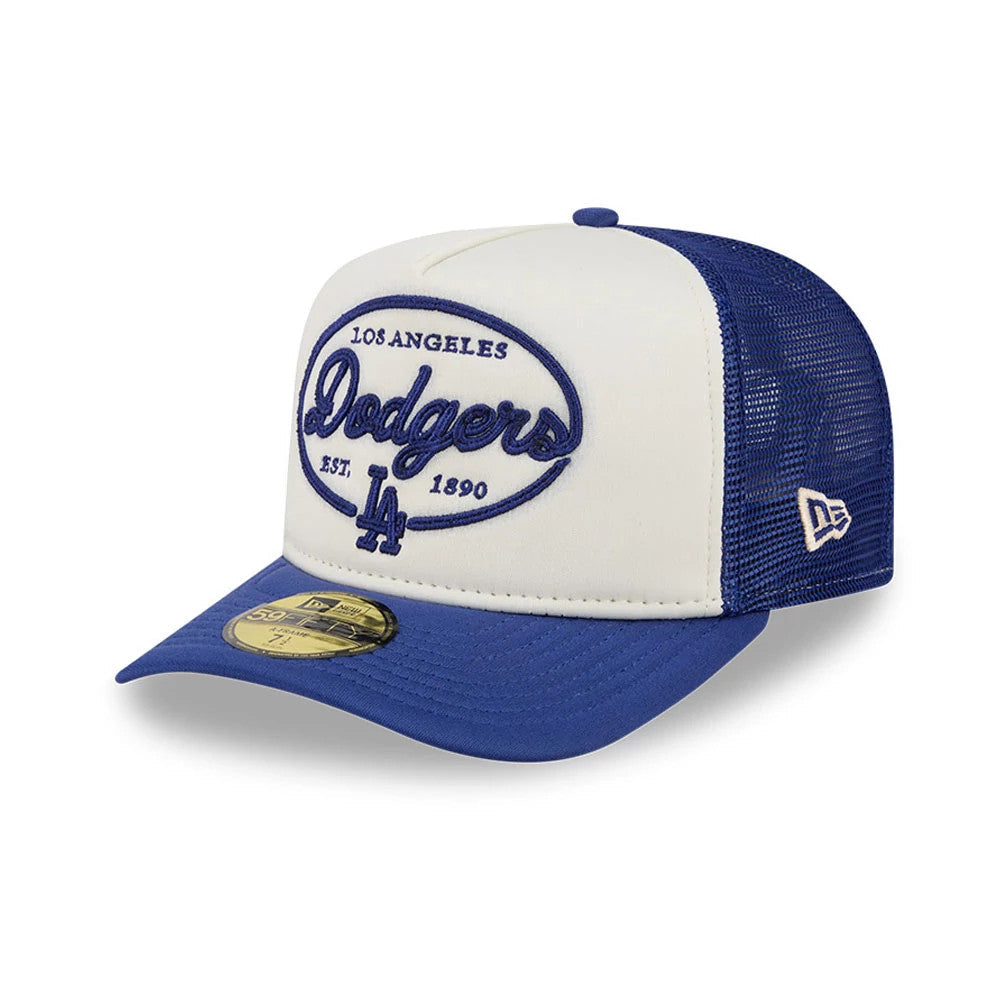 LA Dodgers MLB 59FIFTY Day Dark Blue 59FIFTY A-Frame Fitted Cap-Benirox