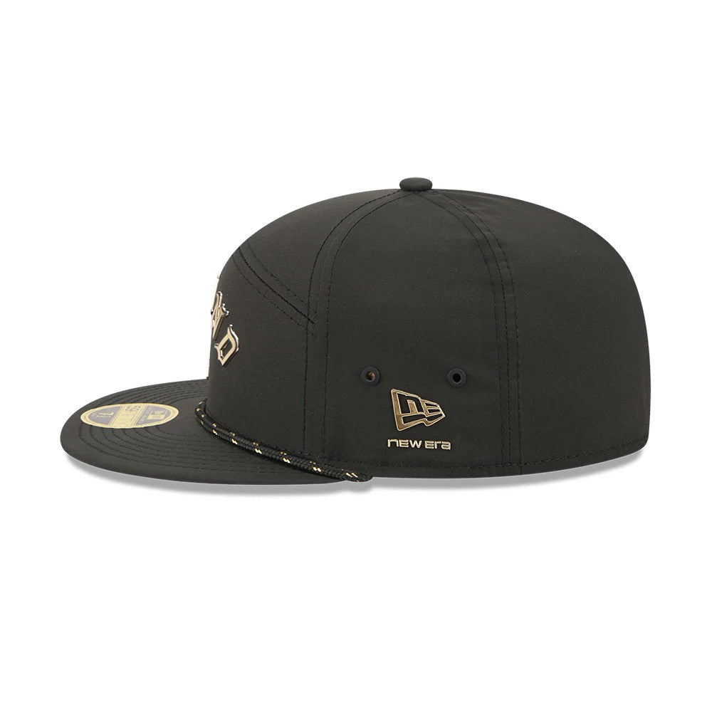 Athletics MLB 59FIFTY Day Black Split Panel 59FIFTY Fitted Cap-Benirox