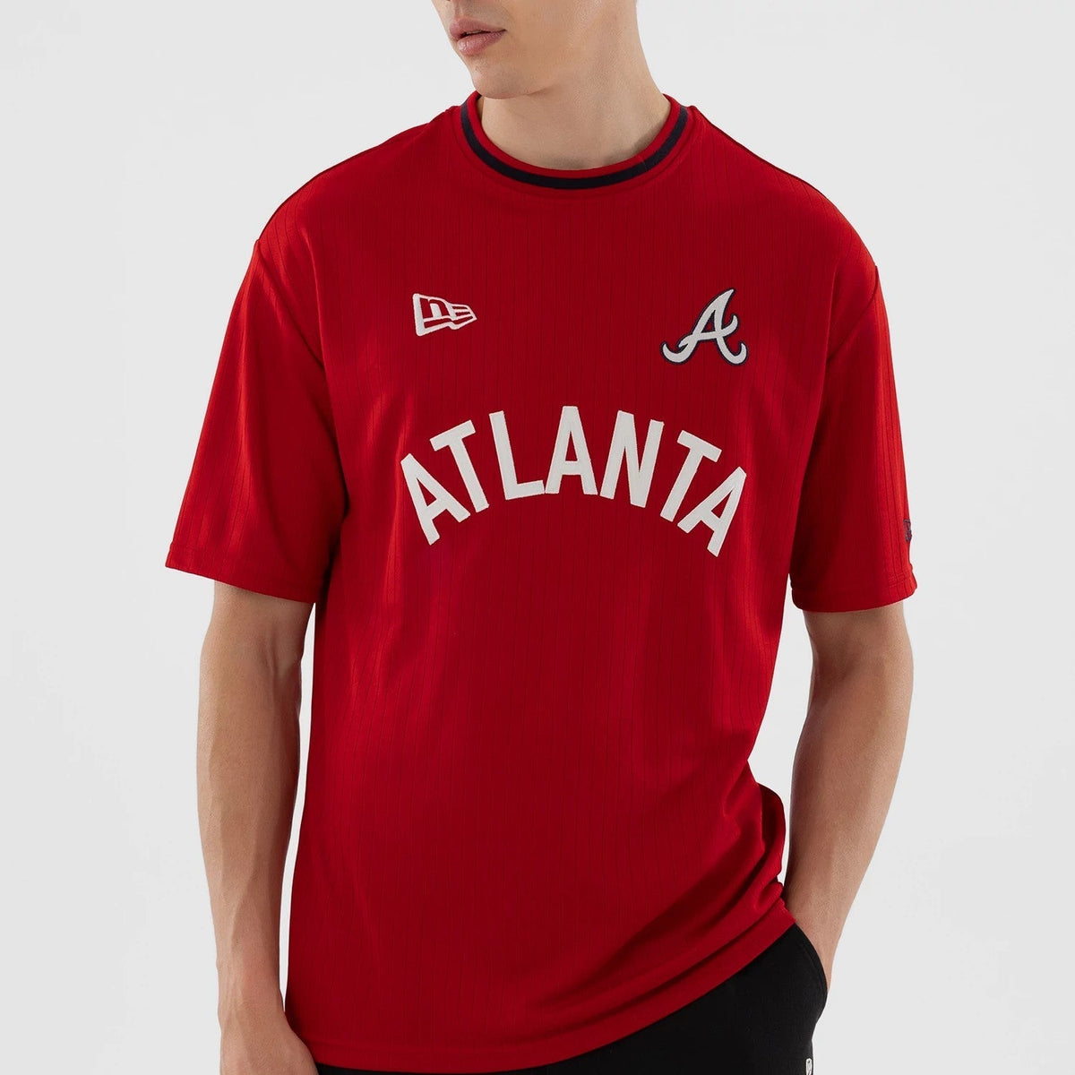 Atlanta Braves MLB Red Oversized T-Shirt-Benirox