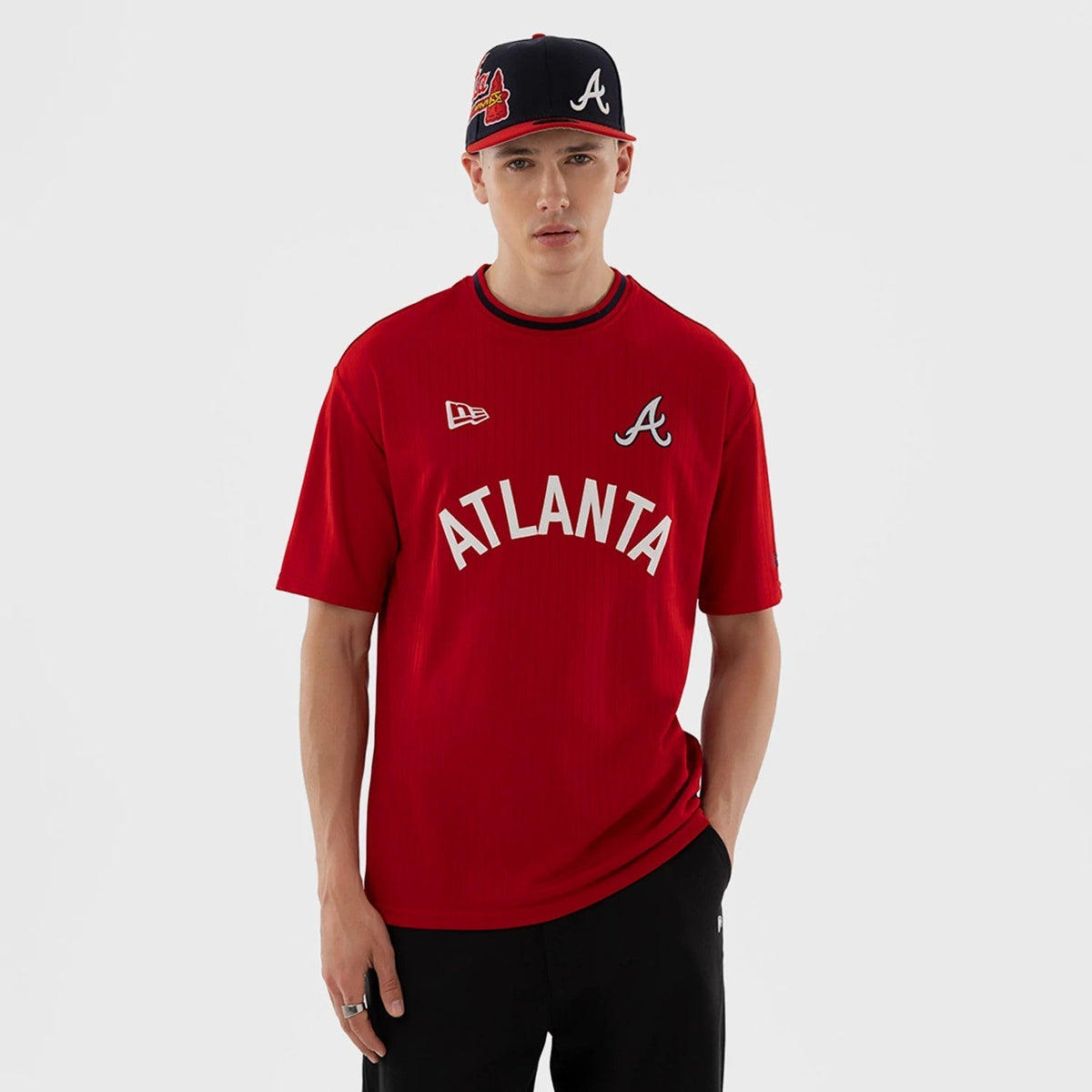 Atlanta Braves MLB Red Oversized T-Shirt-Benirox