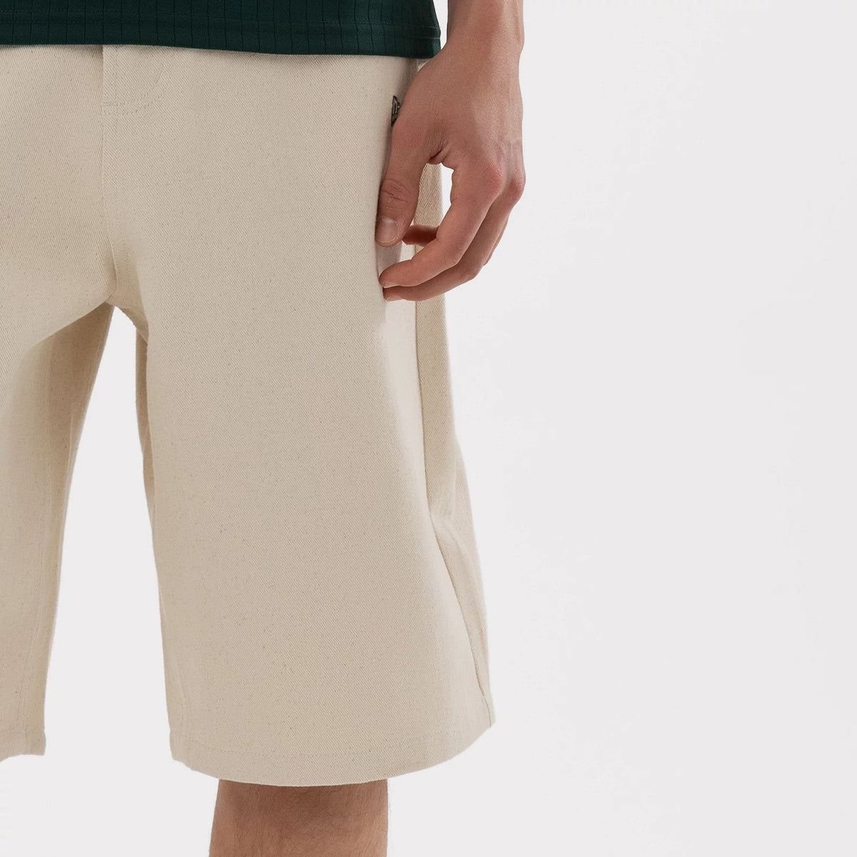 Athletics MLB Jort Cream Oversized Shorts-Benirox