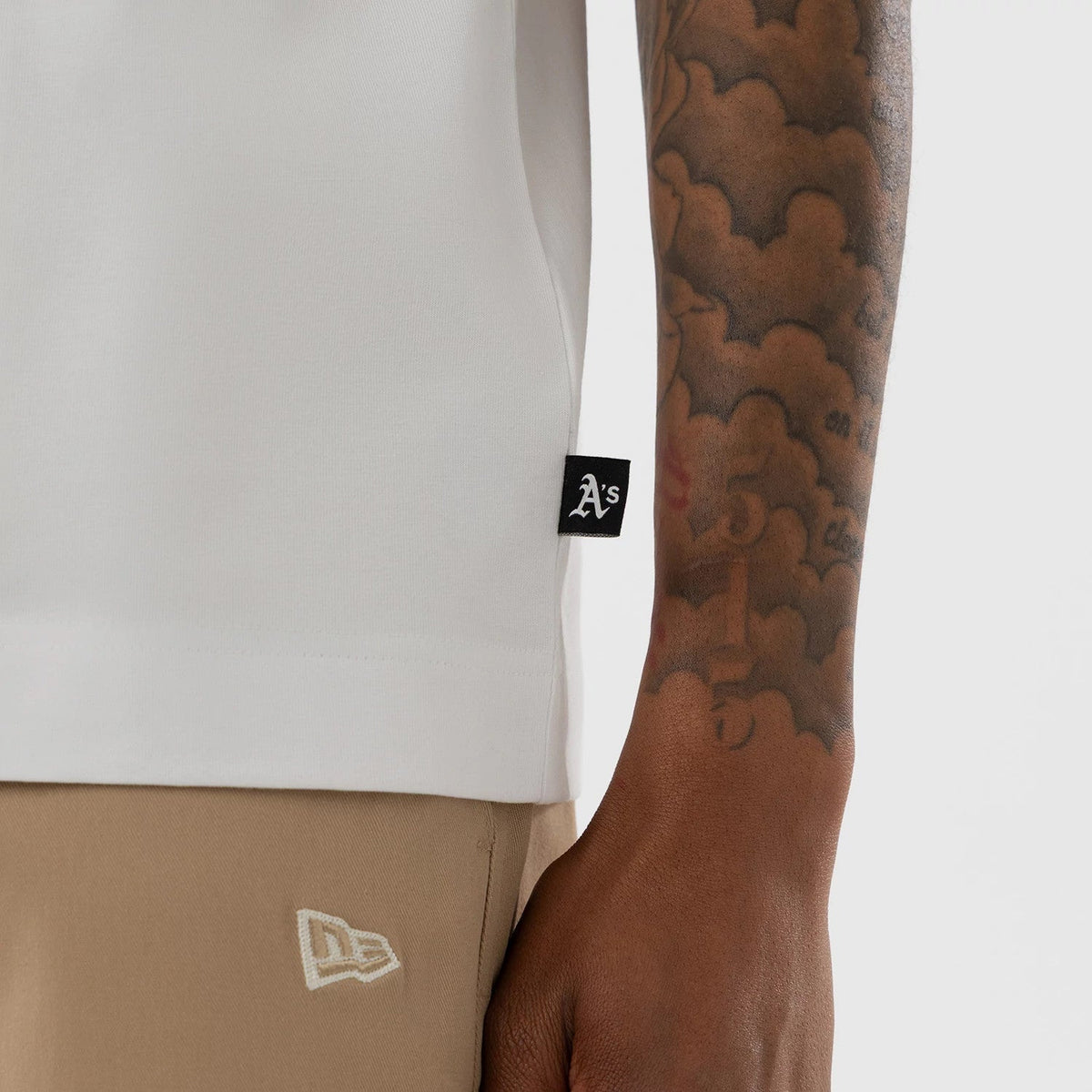 Athletics MLB White Boxy T-Shirt-Benirox