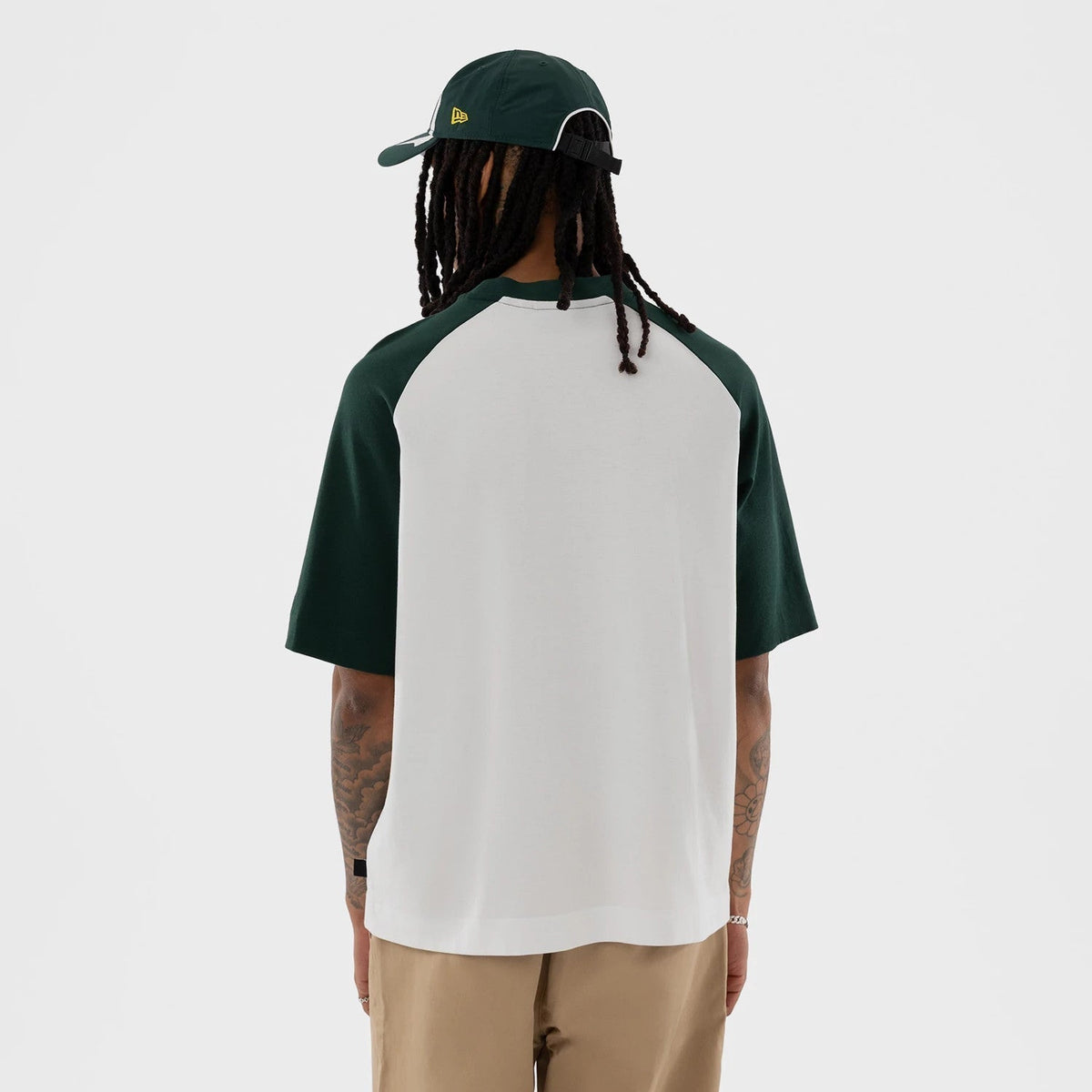 Athletics MLB White Boxy T-Shirt-Benirox