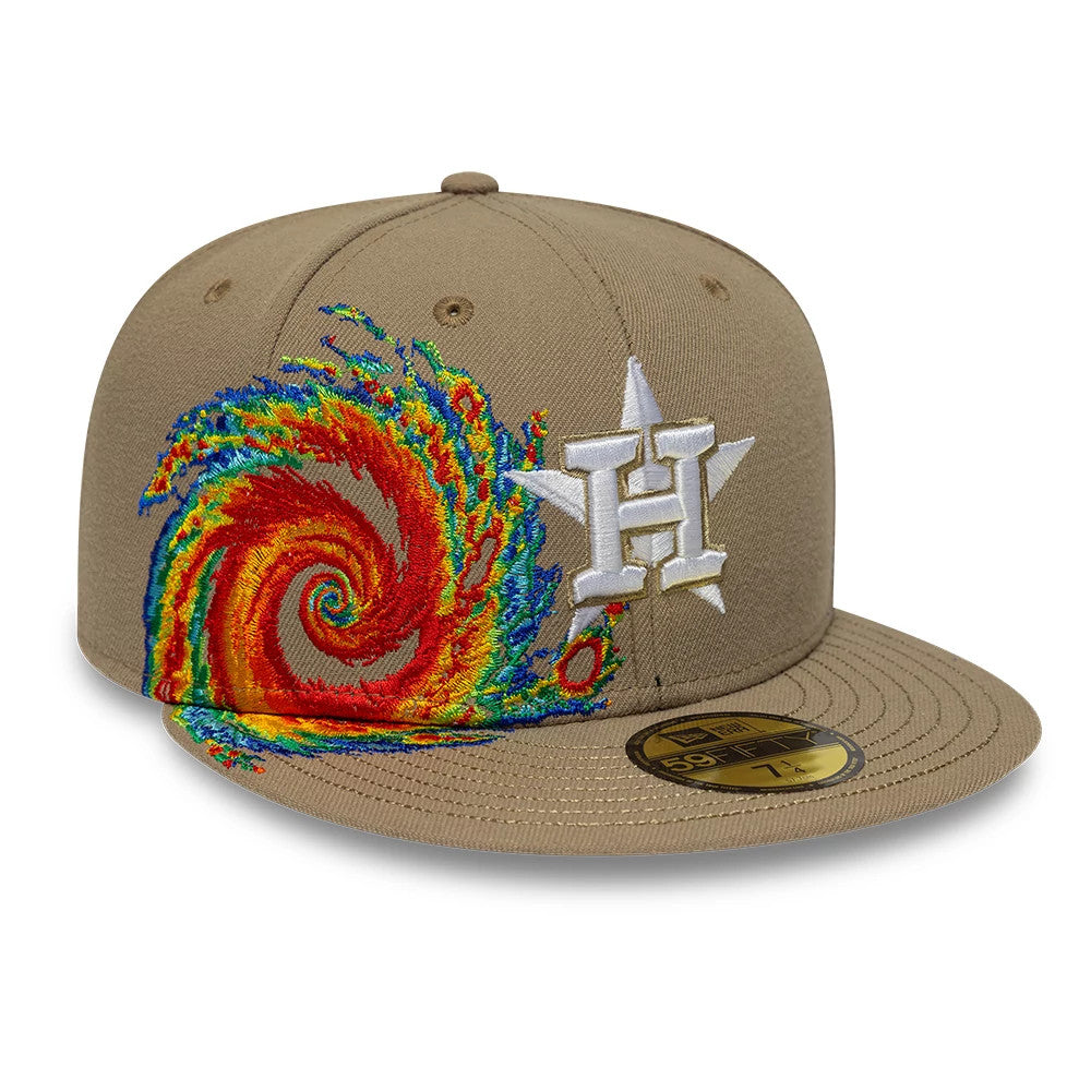 Houston Astros MLB Storm Pattern Beige 59FIFTY Fitted Cap-Benirox