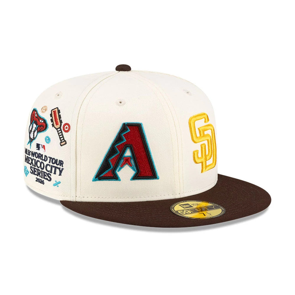 All Over MLB Mexico City Series 2026 White 59FIFTY Fitted Cap-Benirox