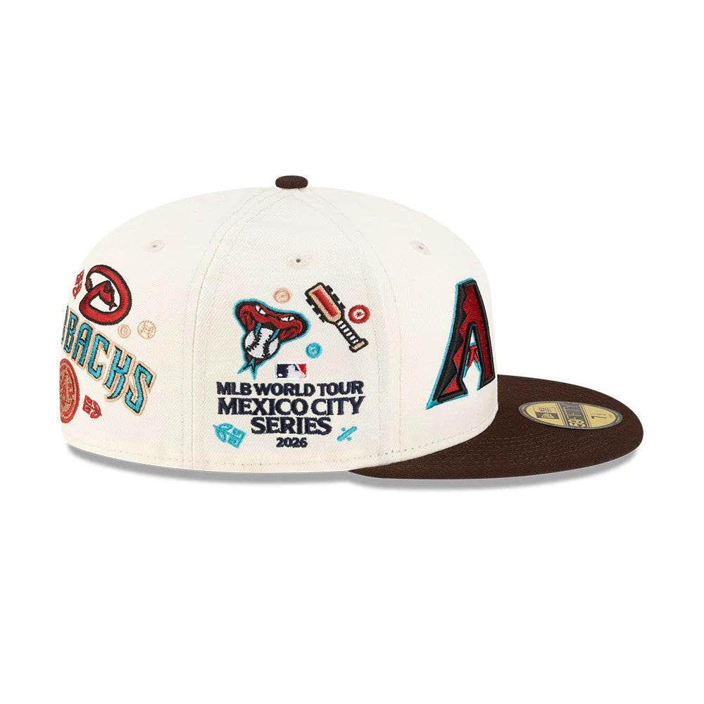 All Over MLB Mexico City Series 2026 White 59FIFTY Fitted Cap-Benirox