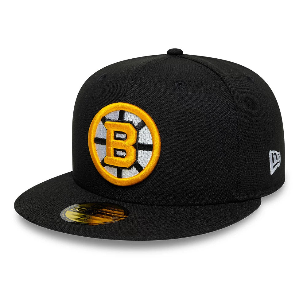 Boston Bruins NHL Basic Black 59FIFTY Fitted Cap-Benirox