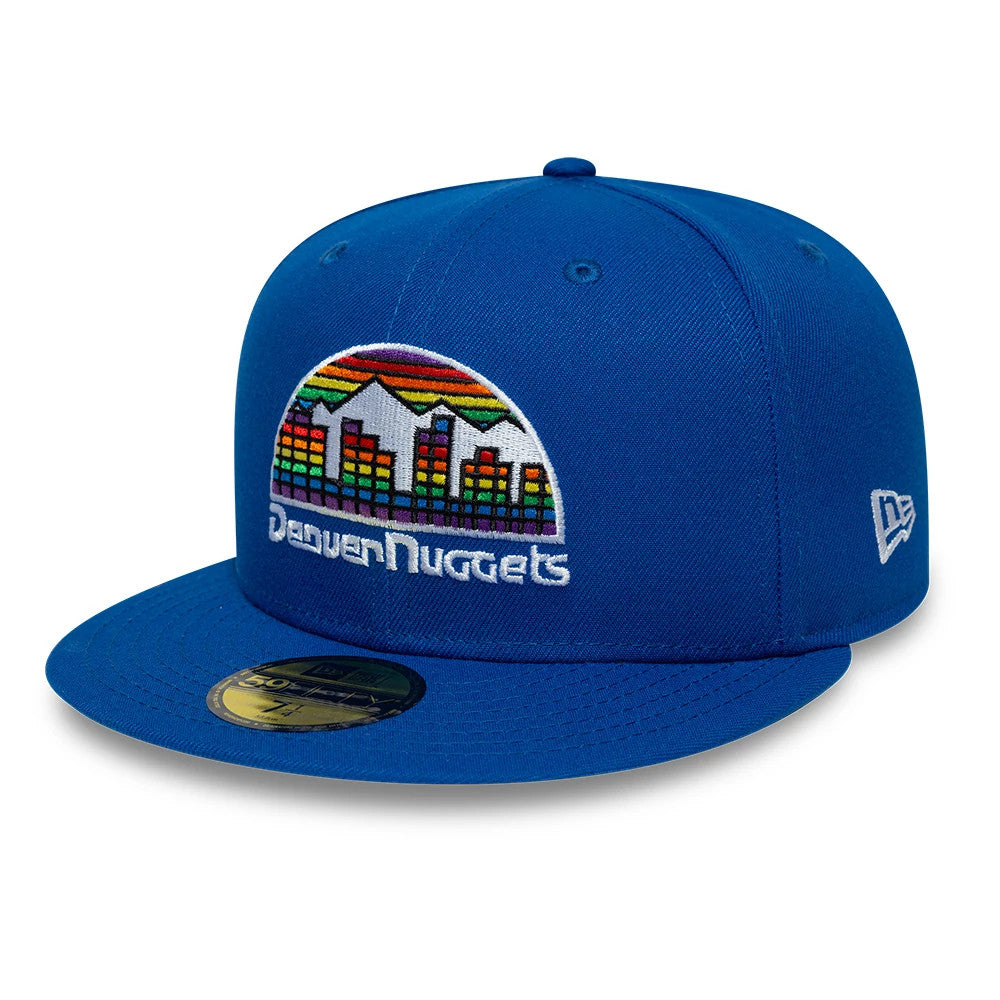 Denver Nuggets NBA Hardwood Classic Blue 59FIFTY Fitted Cap-Benirox