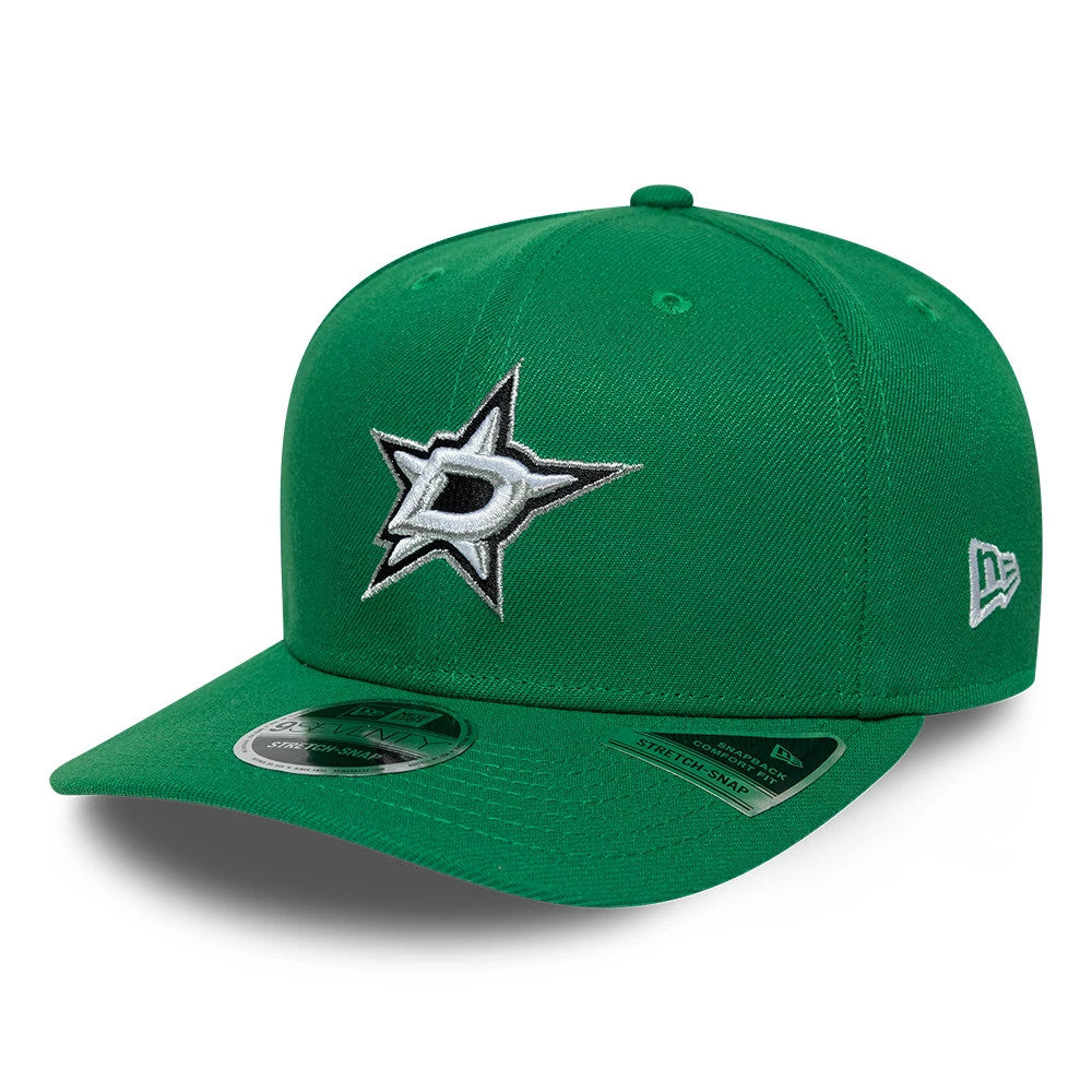 Dallas Stars NHL Team Green 9SEVENTY Stretch Snap Adjustable Cap-Benirox