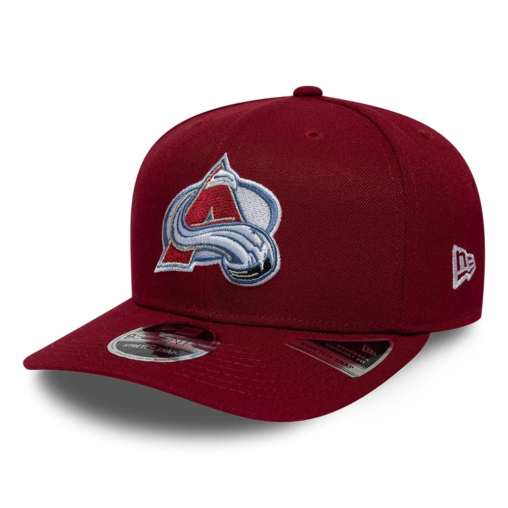 Colorado Avalanche NHL Team Dark Red 9SEVENTY Stretch Snap Adjustable Cap-Benirox