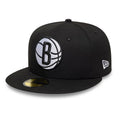 Brooklyn Nets NBA Basic Black 59FIFTY Fitted Cap-Benirox