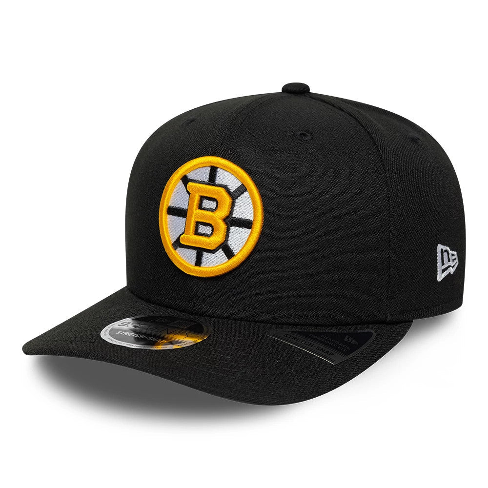 Boston Bruins NHL Team Black 9SEVENTY Stretch Snap Adjustable Cap-Benirox