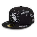 Chicago White Sox MLB Scribble Black 59FIFTY Fitted Cap-Benirox
