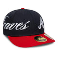 Atlanta Braves MLB Side Script Navy Low Profile 59FIFTY Fitted Cap-Benirox