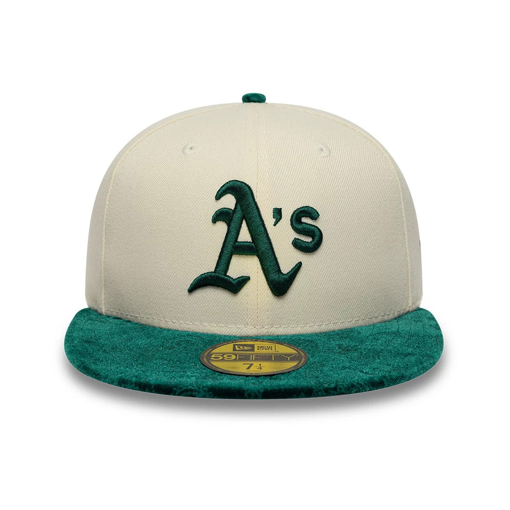 Athletics MLB Paisley Visor Cream 59FIFTY Fitted Cap-Benirox