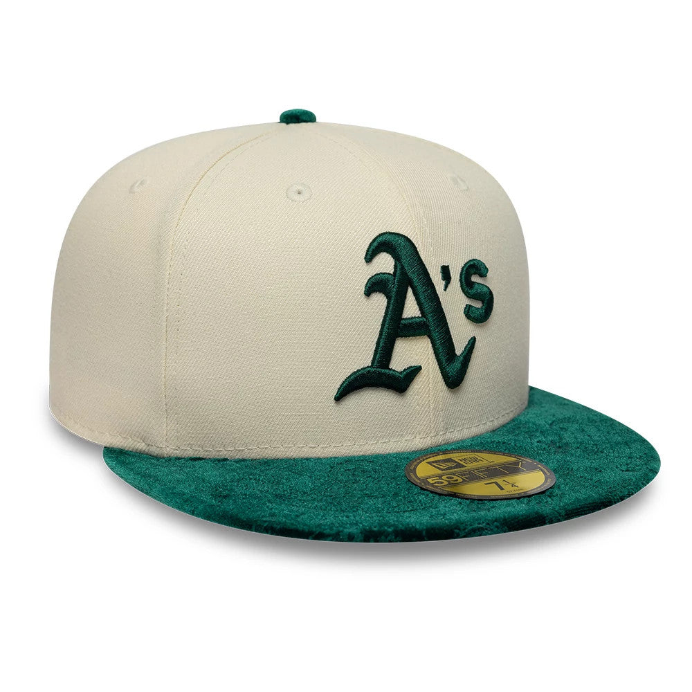 Athletics MLB Paisley Visor Cream 59FIFTY Fitted Cap-Benirox