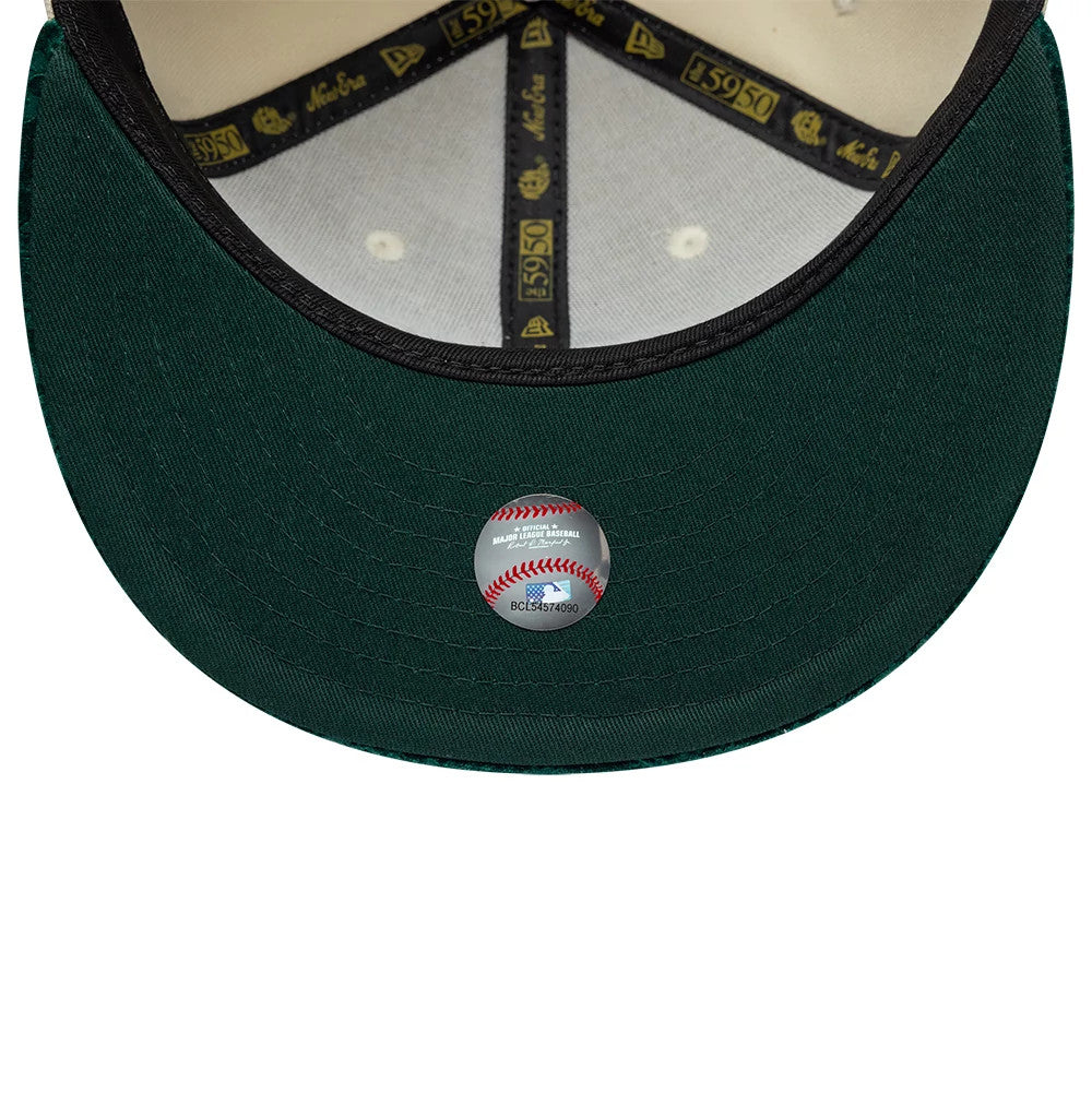 Athletics MLB Paisley Visor Cream 59FIFTY Fitted Cap-Benirox