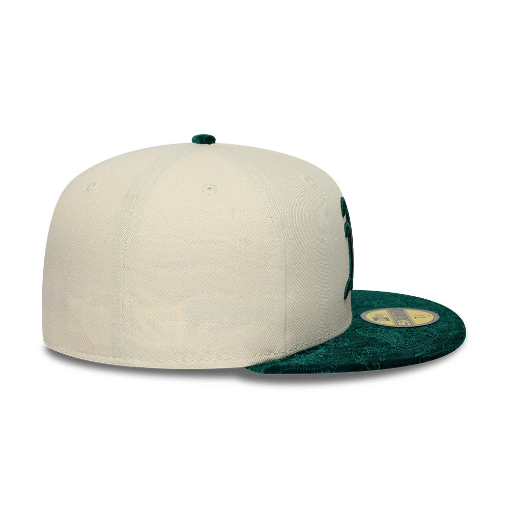 Athletics MLB Paisley Visor Cream 59FIFTY Fitted Cap-Benirox