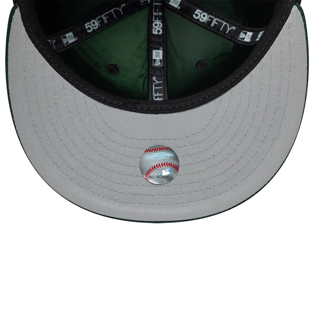 Athletics MLB Multi Logo Satin Lined Black 59FIFTY Fitted Cap-Benirox