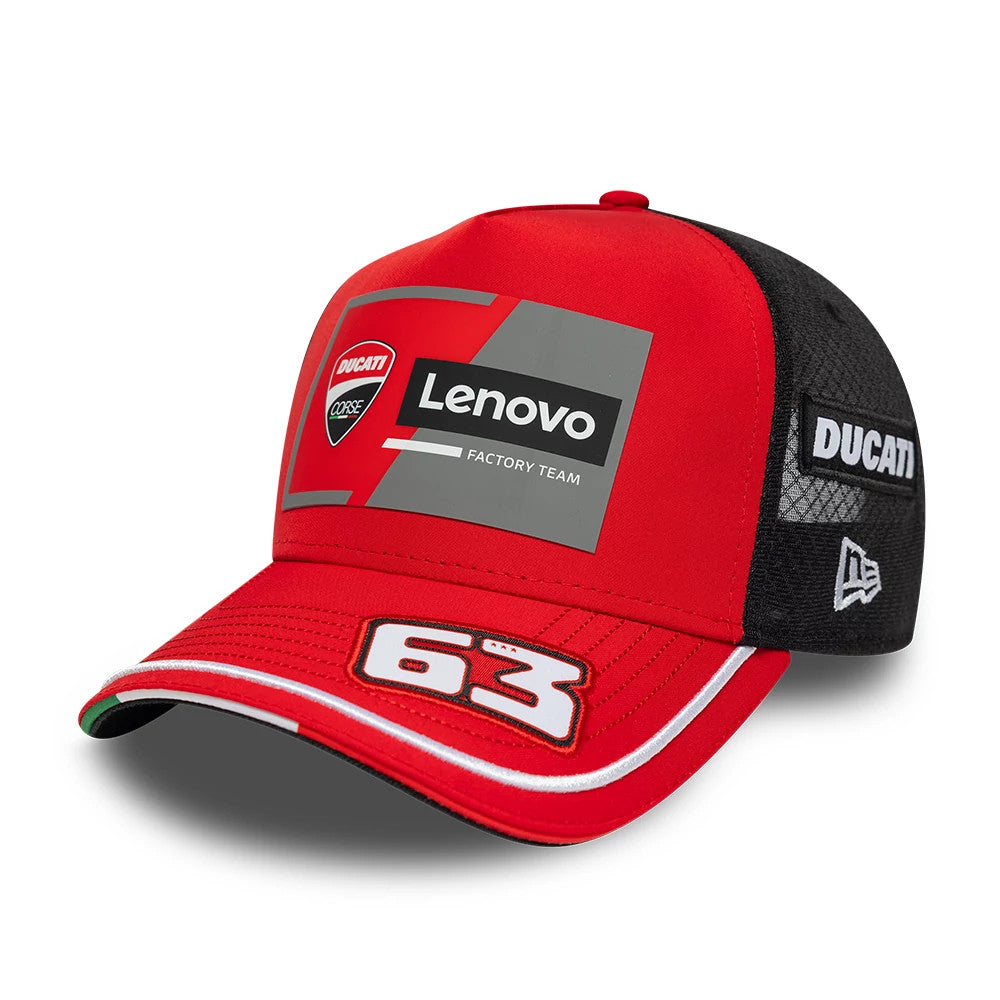 Ducati Motor Replica Francesco Bagnaia Red 9FORTY E-Frame Adjustable Cap-Benirox
