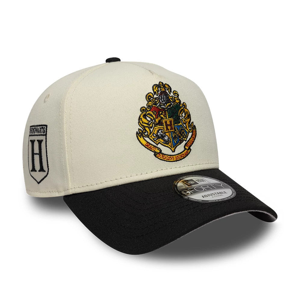 Harry Potter Hogwarts White & Black 9FORTY A-Frame Adjustable Cap-Benirox