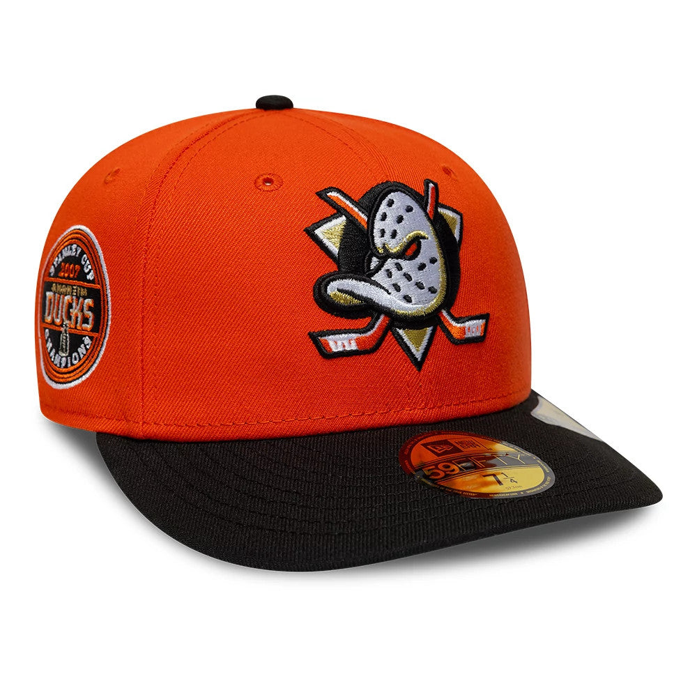 Anaheim Ducks NHL Champions Orange & Black 59FIFTY Fitted Cap-Benirox