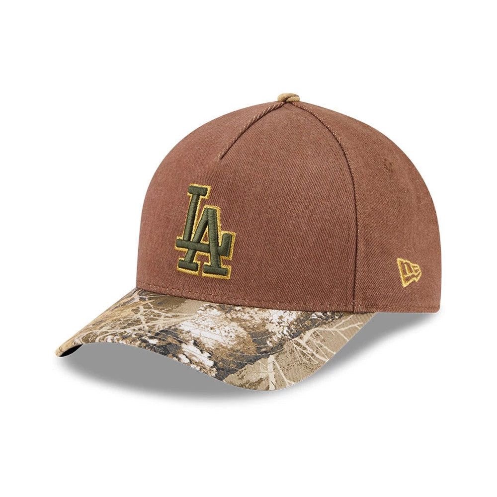 Dodgers MLB Cotton Twill Dark Beige 9FORTY M-Crown A-Frame Adjustable Cap-Benirox