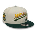 Athletics MLB Ombre Script Beige & Green 9FIFTY Snapback Adjustable Cap-Benirox