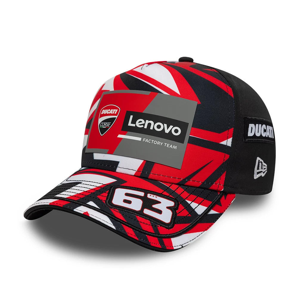 Ducati Motor Replica Francesco Bagnaia Misano Race Special Black 9FORTY E-Frame Adjustable Cap-Benirox