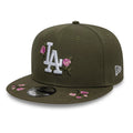 LA Dodgers MLB Floral Green 9FIFTY Snapback Adjustable Cap-Benirox