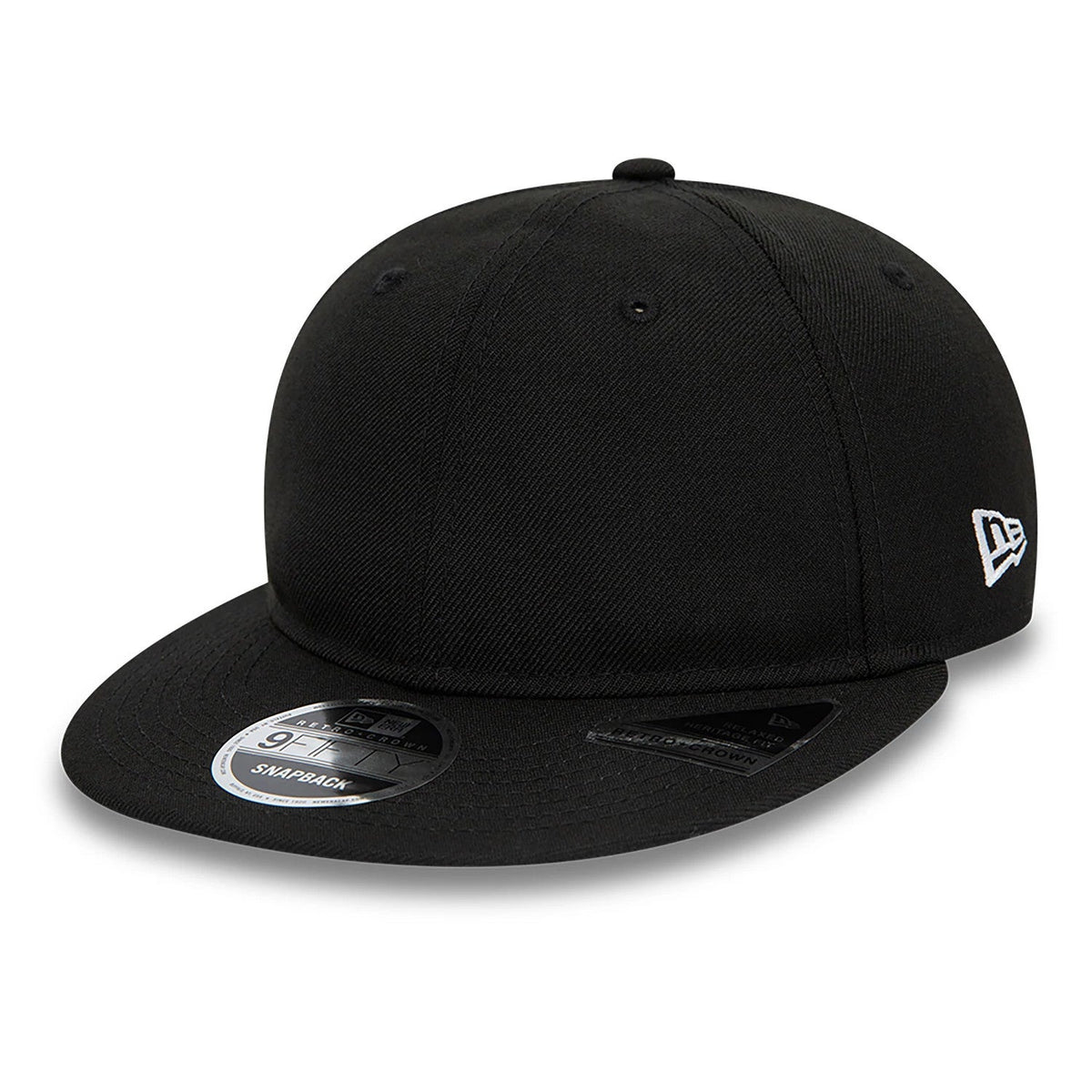 Blank New Era Black Retro Crown 9FIFTY Snapback Cap-Benirox