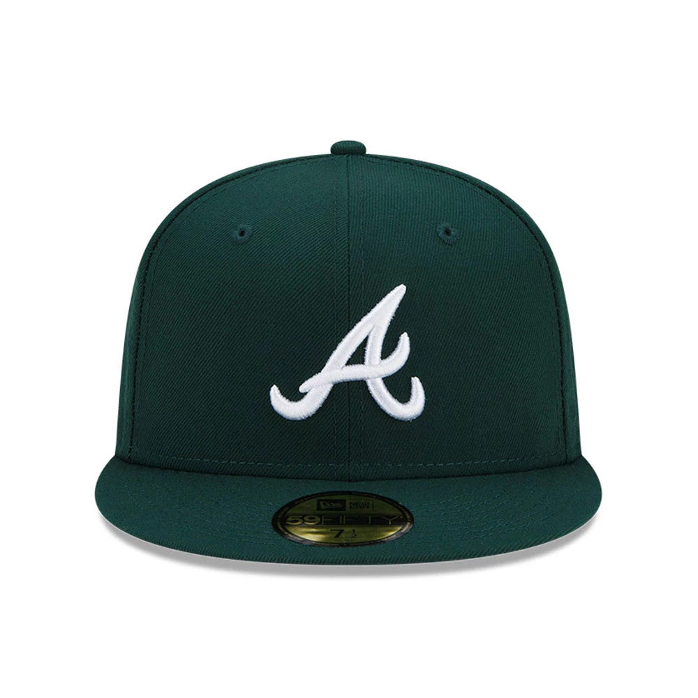 Atlanta Braves MLB Dark Green 59FIFTY Fitted Cap-Benirox