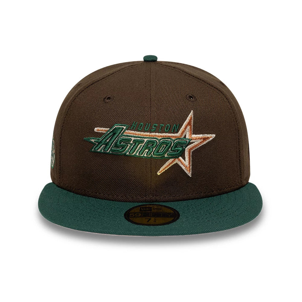 Astros MLB Cooperstown Dark Brown & Dark Green 59FIFTY Fitted Cap-Benirox