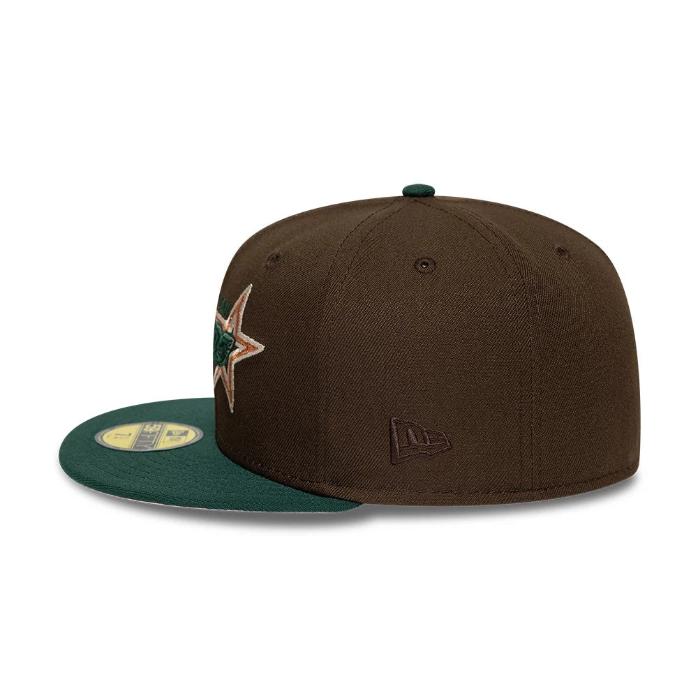 Astros MLB Cooperstown Dark Brown & Dark Green 59FIFTY Fitted Cap-Benirox