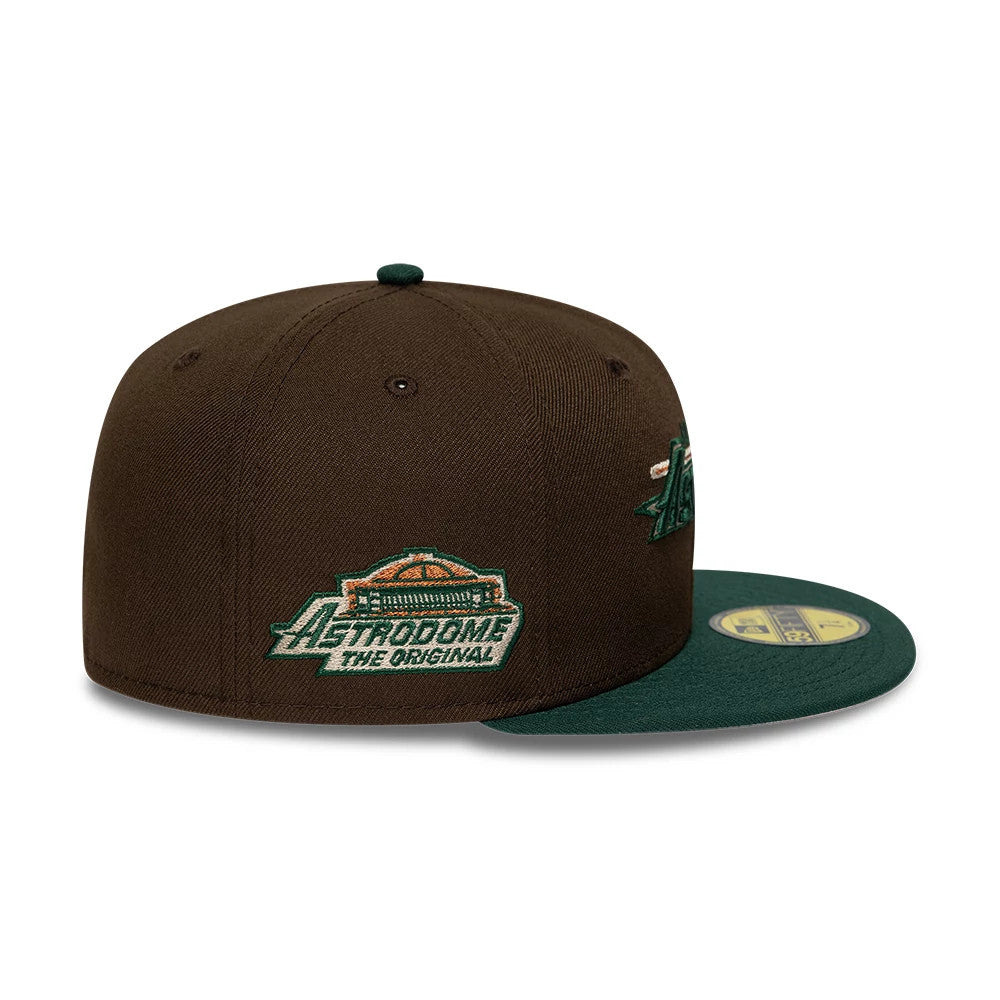Astros MLB Cooperstown Dark Brown & Dark Green 59FIFTY Fitted Cap-Benirox